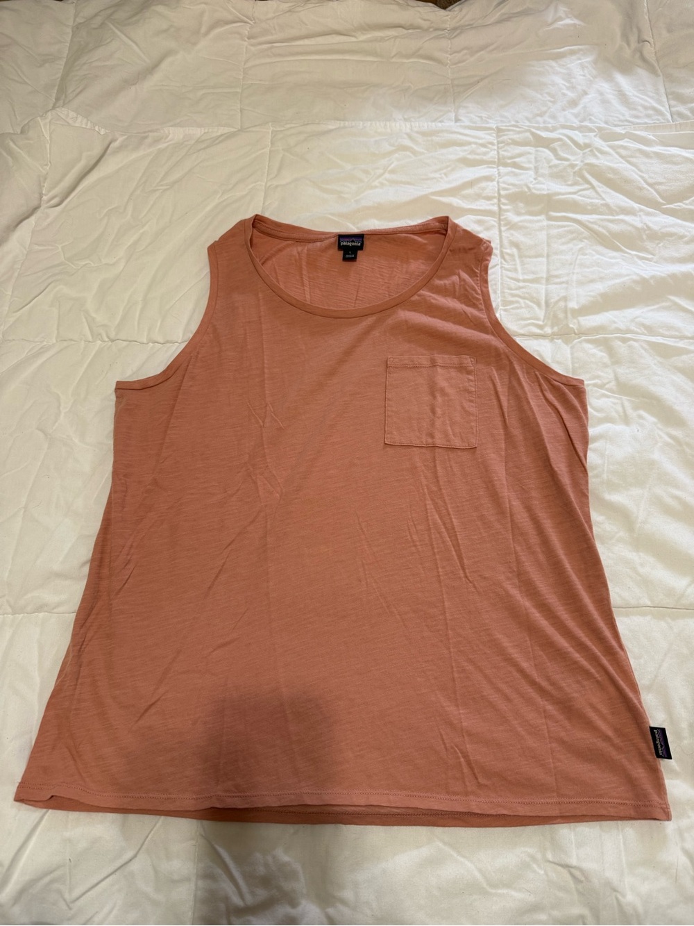 Patagonia Coral Terracotta Pocket Tank Top Size Large